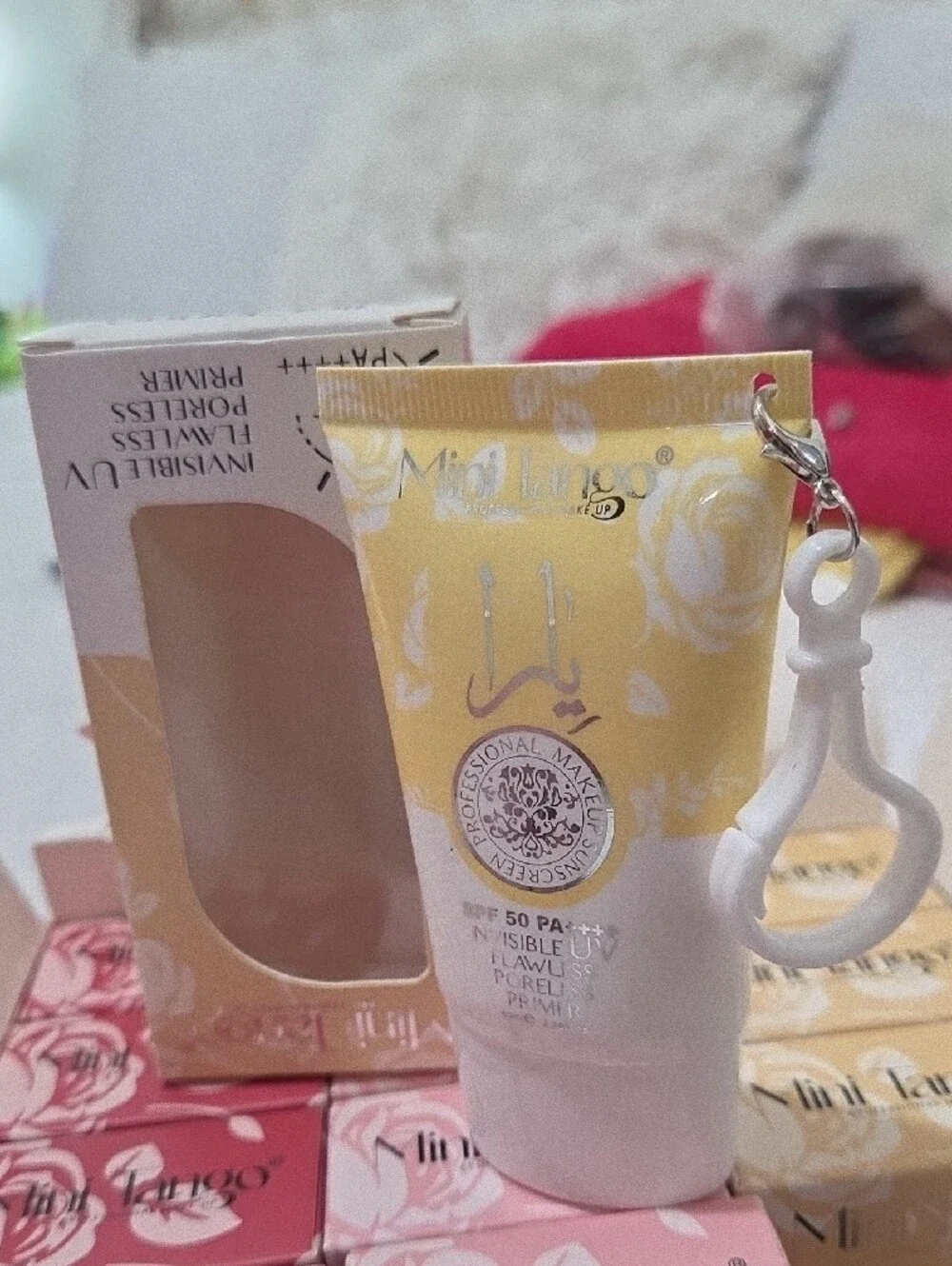 Face Cream SPF 50 - Hydrating Makeup Primer With Keichain